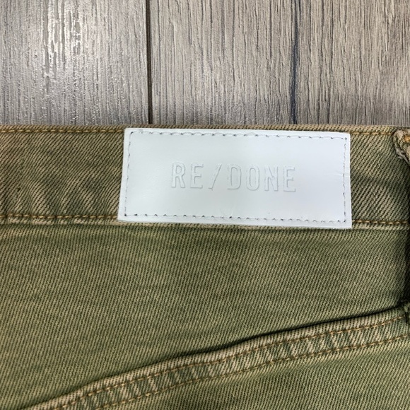 RE/DONE 70s Ultra High Rise Stove Pipe in Washed Sage Sz 27 - Picture 10 of 12